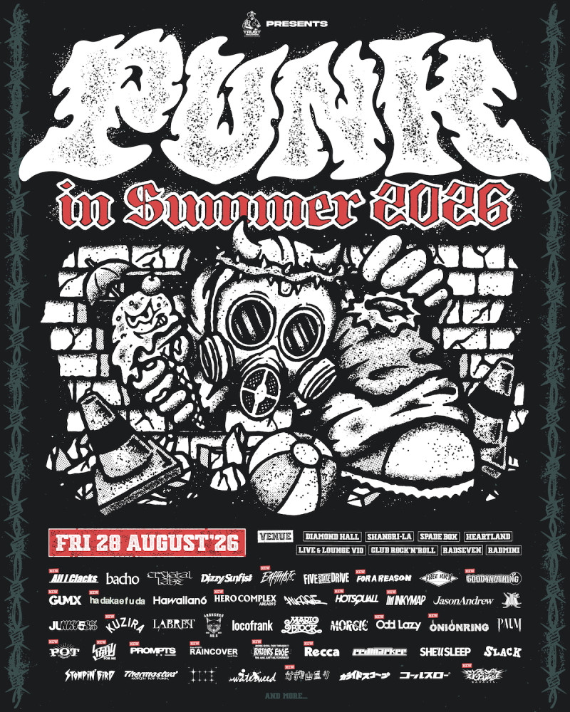 JUBEE出演『TRUST RECORDS presents. PUNK IN SUMMER 2026』第三弾アーティスト解禁 & オフィシャル3次先行開始！