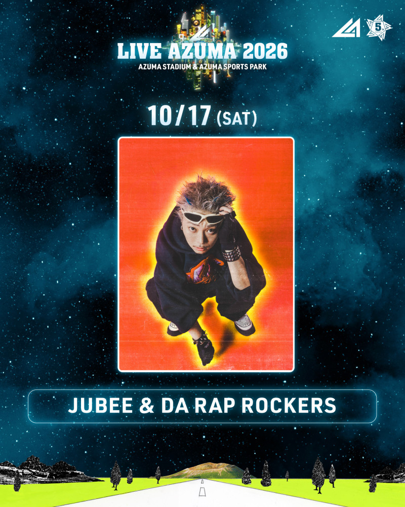 JUBEE『LIVE AZUMA 2026』LIVE出演決定！